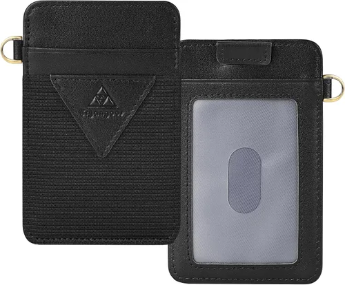 Tryangoos Cartera delgada con tarjetero para hombres y mujeres, cartera minimalista con bolsillo frontal, tarjetero elástico para tarjetas de