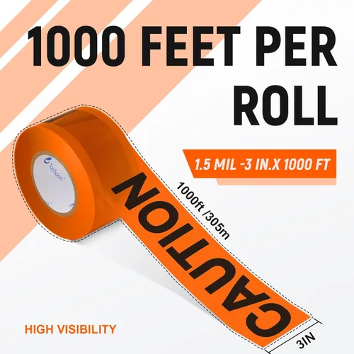 Vista 2 de TopSoon Cinta de barrera de precaución no adhesiva, cinta de barrera para construcción de decoración de fiesta de Halloween