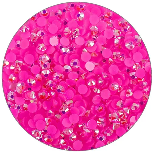 Vista 21 de 3000 piezas de diamantes de imitación de parte posterior plana SS6/2 mm de vidrio transparente AB, gemas redondas de cristal para arte de uñas