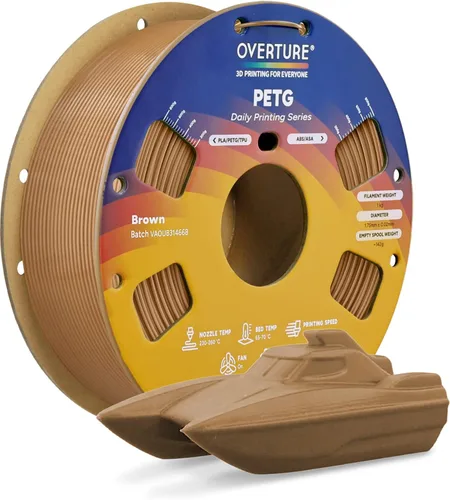 Vista 147 de Overture Petg - Filamento de 0.07 pulgadas con superficie de construcción 3D 7.87 x 7.87 pulgadas, consumibles para impresora 3D, carrete de 2.2