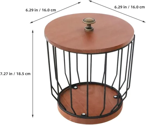 Vista 4 de Soporte para cápsulas de café, de gran capacidad, de alambre negro, almacenamiento de crema de café, cesta organizadora de café, cápsulas, cesta