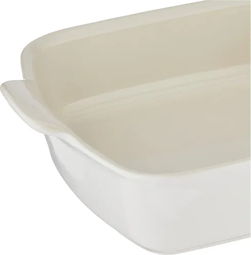 Vista 4 de Emile Henry Baker cuadrado de 8" x 8" - colección Modern Classics Azúcar Azúcar Blanco