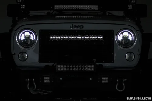 Vista 4 de Rough Country Barra de luz LED CREE de doble fila serie negra de 12 pulgadas DRL blanco - 70912BD