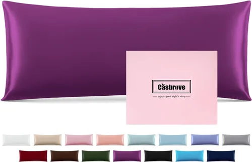 Vista 15 de Funda de almohada de seda para cabello y piel, de seda de morera, suave, transpirable, lisa de ambos lados, de seda natural, con cremallera, 1 Azul