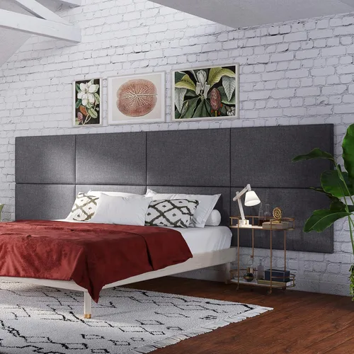 Vista 28 de Jaxx Panelist - Cabecero acolchado moderno, juego de 4 paneles para montar en la pared (cada uno de 11.25 x 38 pulgadas), tamaño King