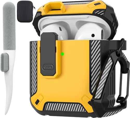 Vista 49 de Maxjoy Funda para AirPods Pro de 2ª/1ª generación con cerradura, funda protectora para AirPods Pro 2 con llavero compatible con Apple AirPod Pro2