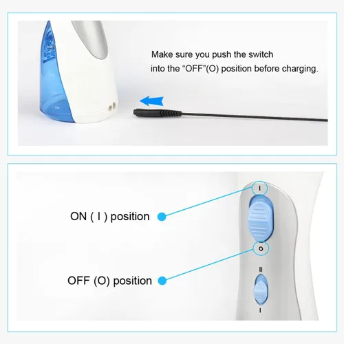 Vista 6 de Cable de carga inalámbrico para Waterpik WP360 WP462 WP450 WP360W WP462W WP450W WP450W Cable de alimentación de hilo dental de agua 3V DC adaptador