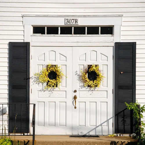 Vista 5 de Números y letras de casa de 5.5 pulgadas, número de dirección de casa de metal de hierro fundido altamente visible para buzón de oficina de calle