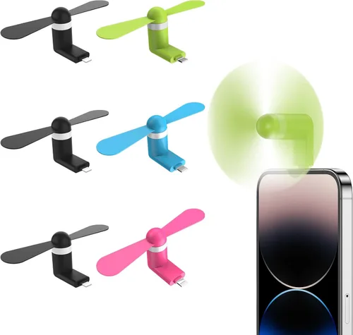 Vista 13 de Paquete de 3 mini ventiladores portátiles para teléfono celular compatibles con iPhone 14/14Pro Max/13/13 Pro Max/12/12 Pro Max/11/11 Pro/11 Pro