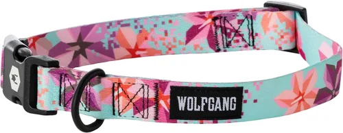 Vista 42 de Wolfgang - Collar de perro resistente y ajustable con hebilla de nailon de liberación rápida para caminar y entrenar, estampado BrookTrout, talla S