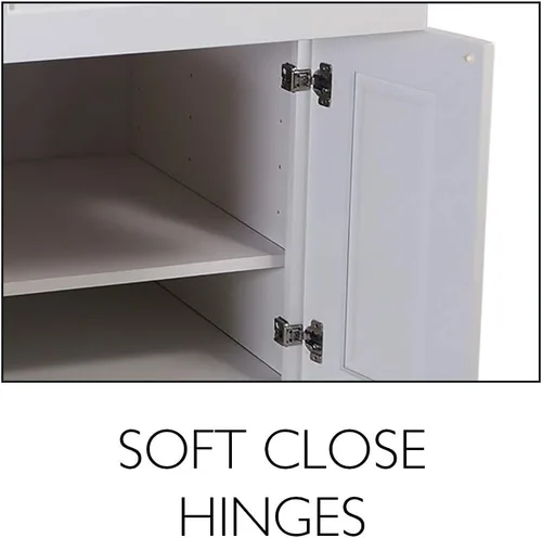 Vista 24 de Design House Brookings Shaker Unassembled Wall Kitchen Cabinet W2430, 24 W x 12 D x 30 H, Painted White, Solid Wood, Design House, 561720