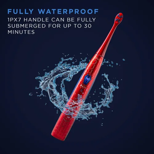 Vista 6 de evo SPM-1 Spider-Man Cepillo de dientes sónico recargable, cepillo de dientes eléctrico Marvel para adultos, regalos de Marvel, cepillos de dientes
