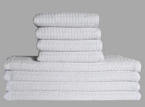 Vista 17 de Paños de limpieza de platos de cocina, paños de cocina con diseño de toalla de gofre, trapos de algodón lavables de 12 x 12 pulgadas para secar