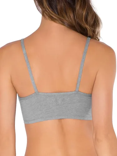Vista 7 de Fruit of the Loom Brasier deportivo de algodón con tirantes delgados y sin broches para mujer