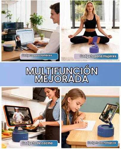 Vista 3 de Funistree Regalos para hombres, él, marido, soporte para teléfono celular con altavoz Bluetooth inalámbrico, regalos de aniversario de Navidad 01