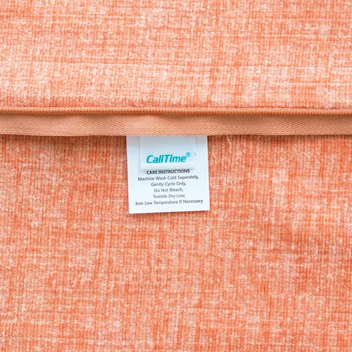 Vista 7 de CaliTime Juego de 2 fundas de almohada de felpilla suave teñidas de algodón con bordes cosidos de hilo de algodón para sofá, decoración de casa