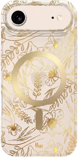 Vista 77 de LONLI Hue - para iPhone 15 Pro [Compatible con Magsafe] - Funda de teléfono floral dorada - [Amortiguador de 360° absorbente de impactos] - Funda