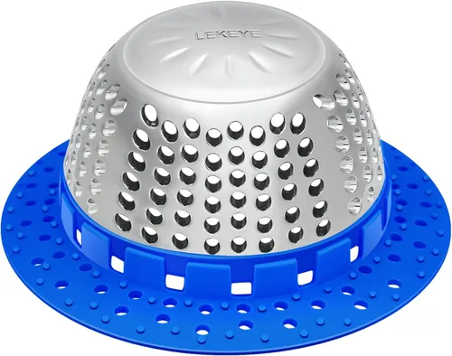 Vista 12 de LEKEYE Captador de pelo para drenaje de ducha/Cubierta de drenaje de bañera/Protector de drenaje para desagües de palanca y normales (Negro)