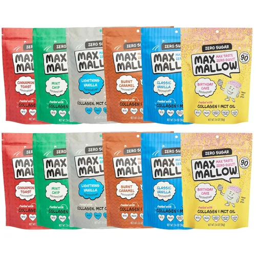 Vista 7 de Max Malva malvaviscos sin azúcar, aptos para dieta cetogénica, perfectos para S'mores, chocolate caliente y hornear con aperitivos sin azúcar