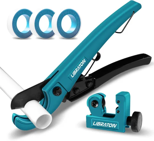 Libraton Cortador Pex de 1-1/4 pulgadas, cortador de tubos Pex, cortador de tubos PEX de 1/8 a 7/8 pulgadas, herramientas de corte de tubería PEX