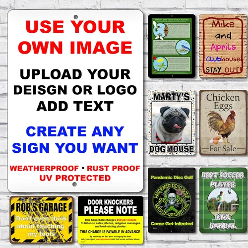 Vista 6 de Cartel blanco personalizado de aluminio 007 con tu nombre