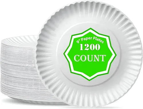 Vista 12 de Perfect Stix Plato de papel 9-100 platos de papel, 9 pulgadas, blanco (paquete de 100)