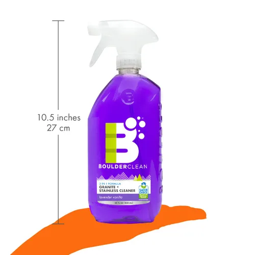 Vista 4 de Boulder Clean Limpiador de granito de vainilla y lavanda de acero inoxidable, 28 FZ