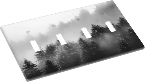 Vista 237 de Cubiertas de salida de impresión de líneas doradas de granito de mármol marrón, 1 palanca y 1 combinación basculante, placa decorativa de pared