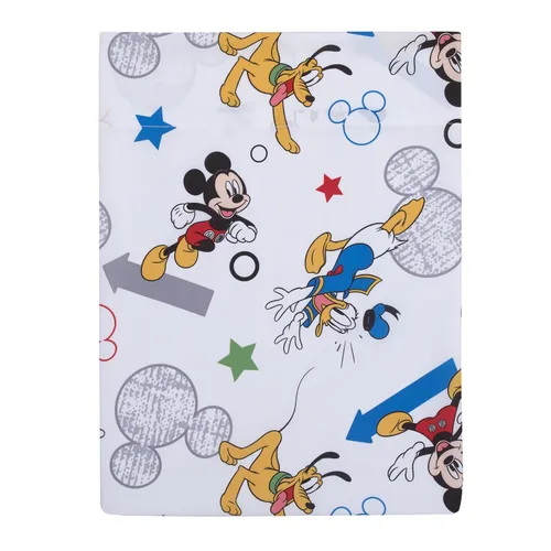 Vista 4 de NoJo Disney Mickey Mouse Clubhouse Buddies - Juego de ropa de cama multicolor de 4 piezas para niños pequeños, edredón, sábana bajera ajustable