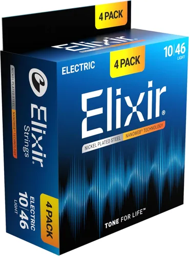 Vista 12 de Elixir Strings - Cuerdas de guitarra eléctrica de acero niquelado con revestimiento NANOWEB - Cuerdas de guitarra eléctrica Elixir - Ligeras/Pesadas