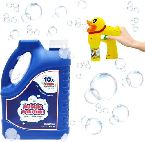 Vista 5 de Solución concentrada de burbujas de 100 onzas, repuestos de hasta 8 galones, solución concentrada no tóxica para máquinas de burbujas, varitas