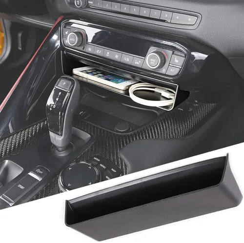 Compatible con Toyota Supra GR A90 A91 MK5 2019-2026 Caja de almacenamiento de consola central, organizador de bandeja de almacenamiento de consola