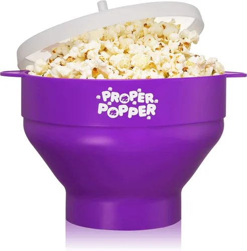 Vista 12 de El Original Proper Popper - Palomitas para microondas, Palomera de silicona, cuenco plegable sin BPA y apto para lavavajillas - (Rojo Rubí)