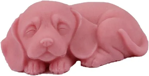 Vista 4 de Moldes de vela de silicona para perros 3D, molde de jabón lindo para cachorros, pastel de chocolate, fondant, molde para hornear