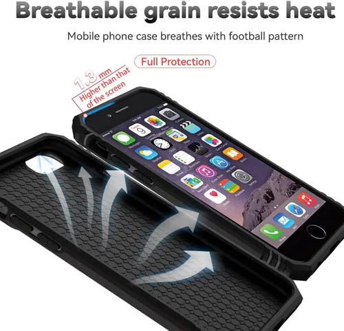 Vista 9 de Funda para iPhone SE (3ª y 2ª generación 2022/2020) y iPhone 8/7/6 con cubierta para lente de cámara, protector de pantalla HD, protección contra