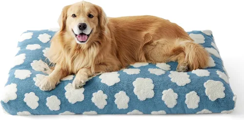 Vista 13 de LE SURE - Cama pequeña para perro con espuma triturada gruesa, cama para interiores con funda afelpada extraíble y base antideslizante, verde