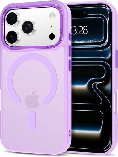 Vista 11 de Anuck - Funda magnética para iPhone 11 compatible con MagSafe, carcasa trasera mate translúcida dura, borde de TPU, delgada, resistente a impactos