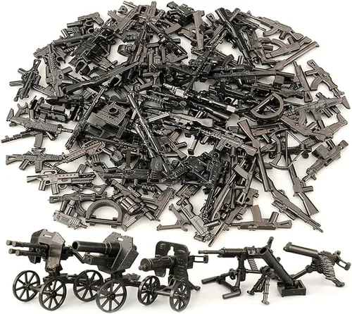 Vista 7 de Juego de bloques de construcción de vehículos militares con 6 mini soldados, kit de construcción de camiones del ejército 4 en 1, vehículos