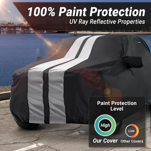 Vista 3 de iCarCover Funda de camión personalizada para Dodge Ram 1500 cabina regular, 6.5 pies, cama regular 1994-2010, impermeable, para todo tipo de clima