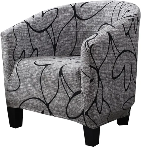 Vista 16 de HOTNIU Funda para silla de club, fundas para sillas de bañera para sillones, funda de sillón de alta elasticidad, protector de muebles para sala