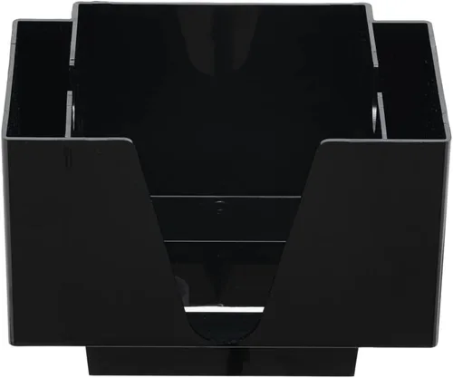 Vista 8 de Restaurantware Bar Lux - Servilletero rectangular de plástico negro de 7.9 x 5.5 pulgadas, 1 organizador de 3 compartimentos, de plástico negro