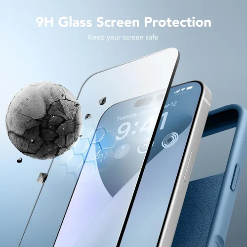 Vista 1052 de GONEZ Funda magnética para iPhone 14, compatible con Magsafe, con protector de pantalla + protector de cámara, forro de microfibra antiarañazos