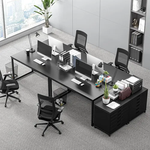 Vista 4 de ZenStyle Escritorio para computadora de 47 pulgadas, moderno y resistente, escritorio de oficina para computadora, computadora portátil, escritorio