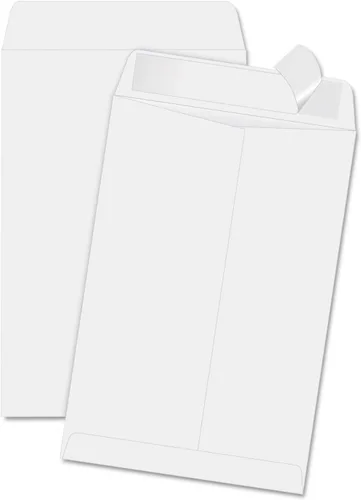 Quality Park 6-1/2 x 9-1/2 sobres de correo de catálogo, cierre autosellante de tira Redi, papel tejido blanco de 28 libras, 100 por caja (QUA44334)
