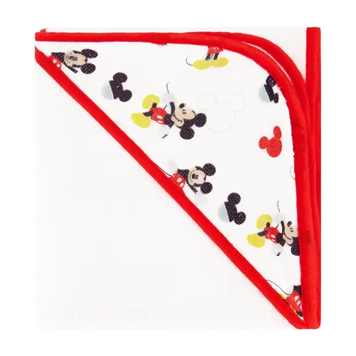 Vista 5 de Disney Cudlie - Paquete de 2 toallas con capucha enrolladas/cardadas con estampado de Mickey Mouse para bebé niño