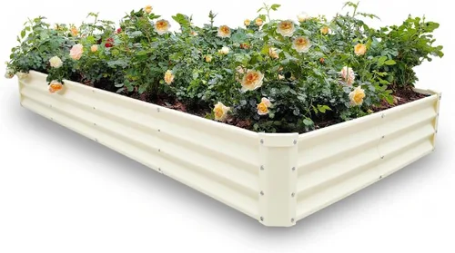 Vista 45 de GARDMAX 2x2x1FT Galvanized Round Raised Garden Bed Kit, Metal Planter Boxes Outdoor with Easy Assembly, Large Garden Bed for Vegetables, Fruits