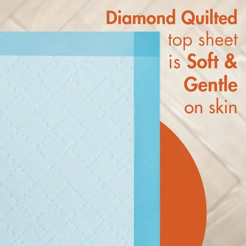 Vista 4 de Caring Almohadillas desechables de 23 x 36 pulgadas, almohadillas de cama de absorción moderada, almohadillas para portabrocas para cachorros