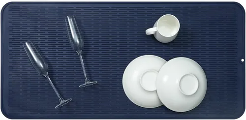 Vista 819 de MicoYang Alfombrilla de Silicona para Secar Platos de Múltiples Usos, Fácil de Limpiar, Ecológica, Alfombrilla de Silicona Resistente al Calor