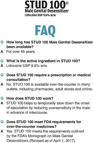 Vista 2 de Stud 100 Spray desensibilizador genital masculino, caja de 7/16 onzas líquidas