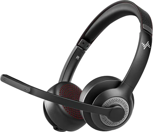 Vista 7 de JIAMQISHI Auriculares Inalámbricos con Cancelación de Ruido AI y Micrófono Bluetooth - Auriculares Bluetooth V5.2 con Dongle USB y Micrófono